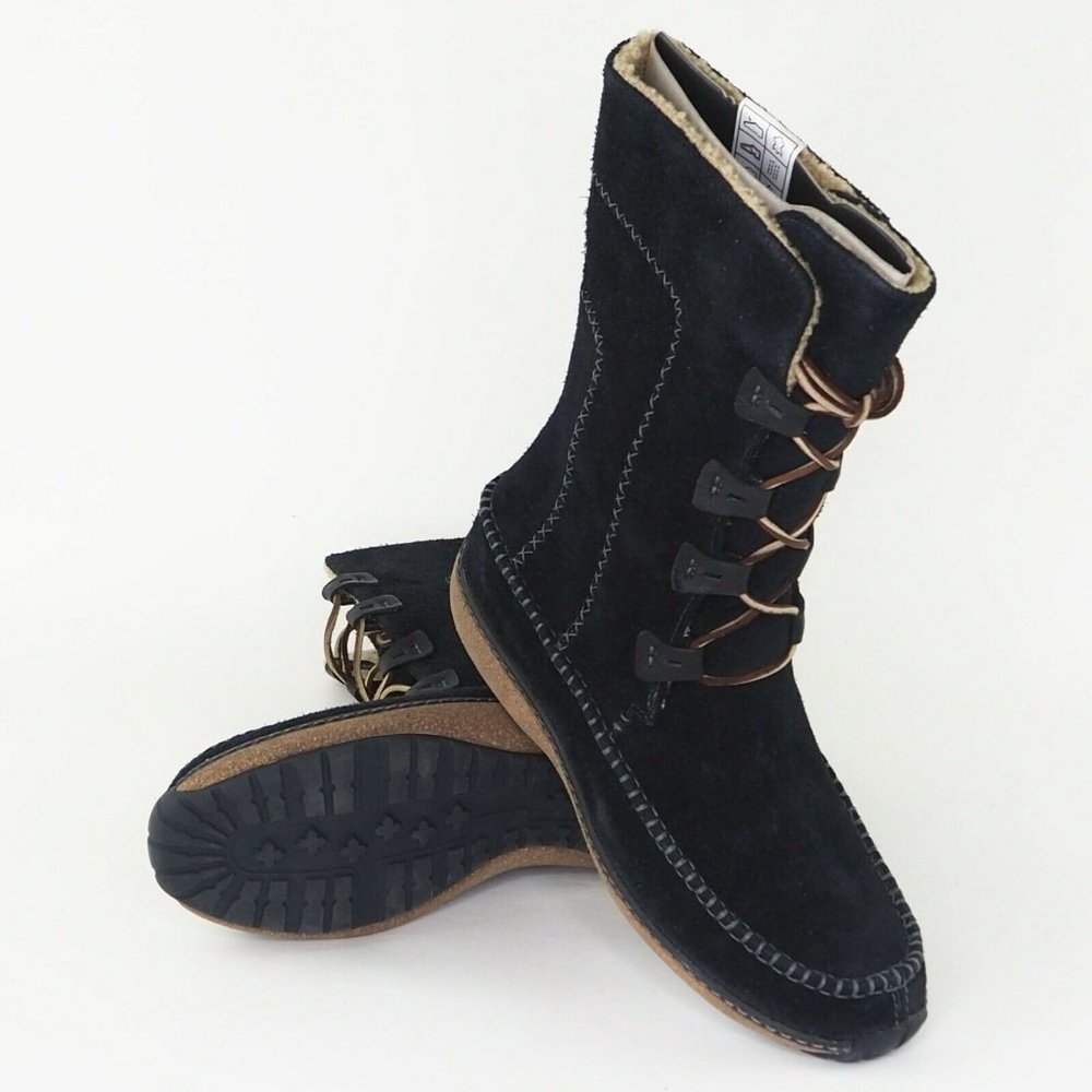 Timberland Fauna Lace BT 10.5in Women's Boots Shoes Black Winter Suede - Picture 10 of 11